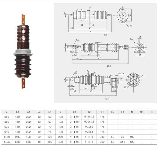 高壓復合絕緣子尺寸規(guī)格