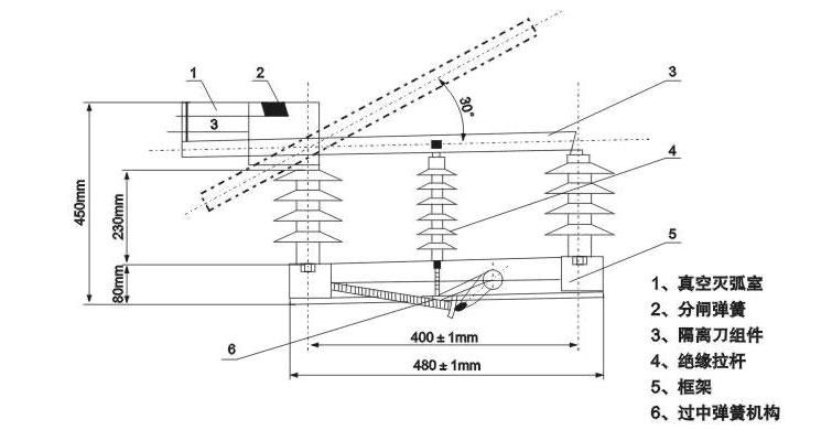 高壓真空負(fù)荷開關(guān)結(jié)構(gòu)圖